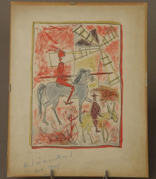 André MARCHAND (1907-1997) Don Quichotte Lithographie
