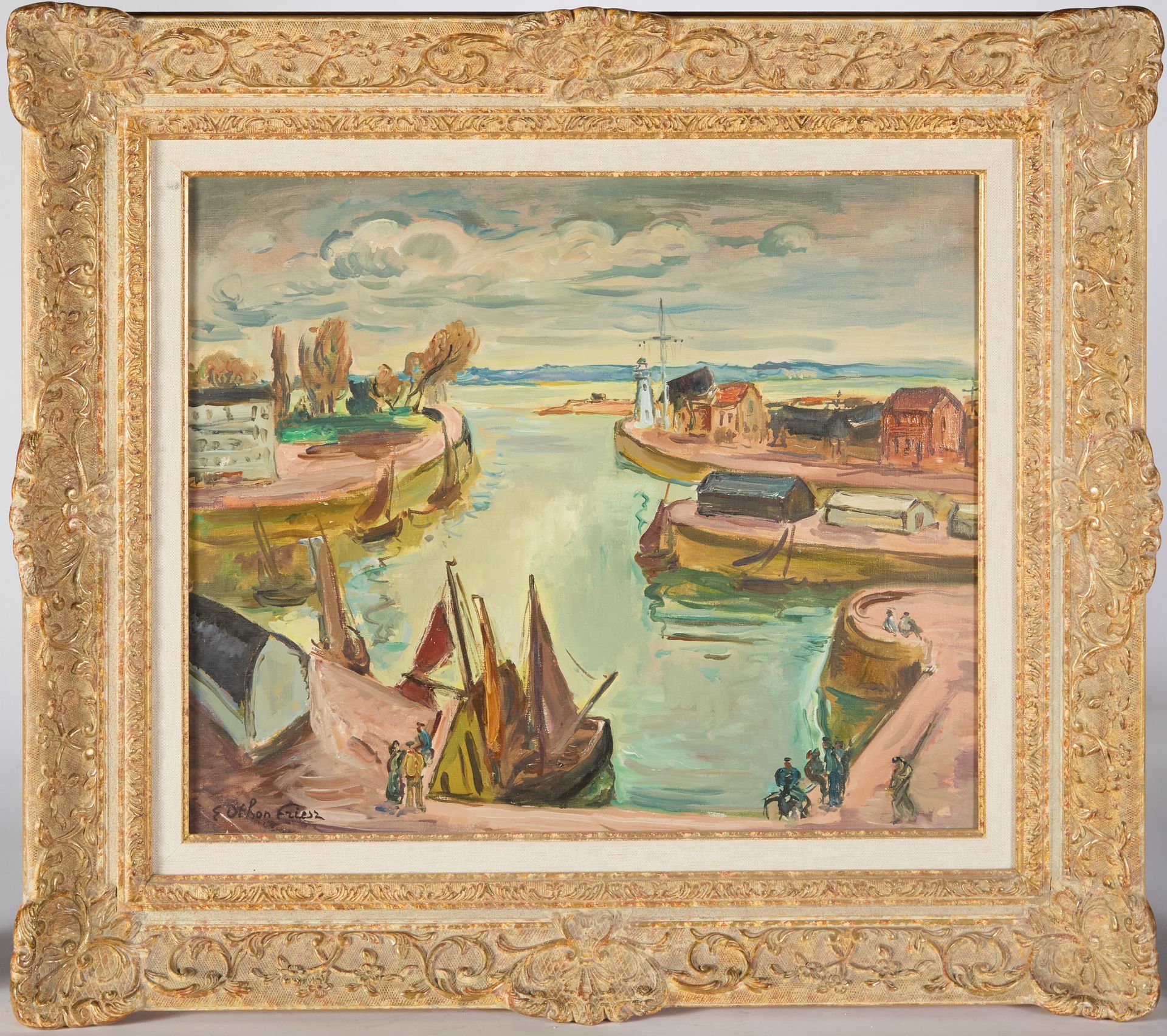 Null Emile-Othon FRIESZ (1879-1949).
Honfleur, 1947.
Huile sur toile signée en b&hellip;