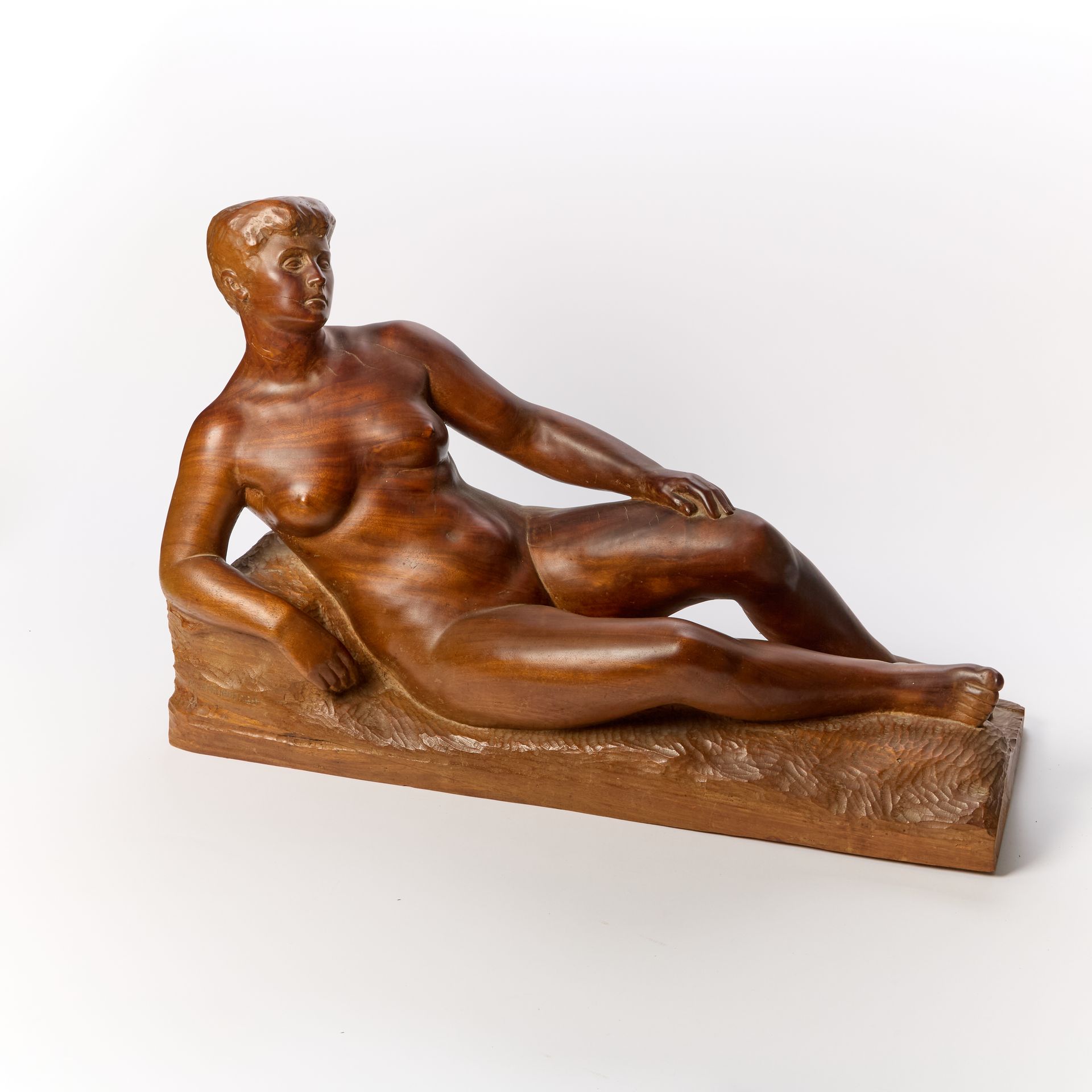 Null Raoul LAMOURDEDIEU (1877-1953).
Nu féminin allongé et accoudé.
Sculpture en&hellip;