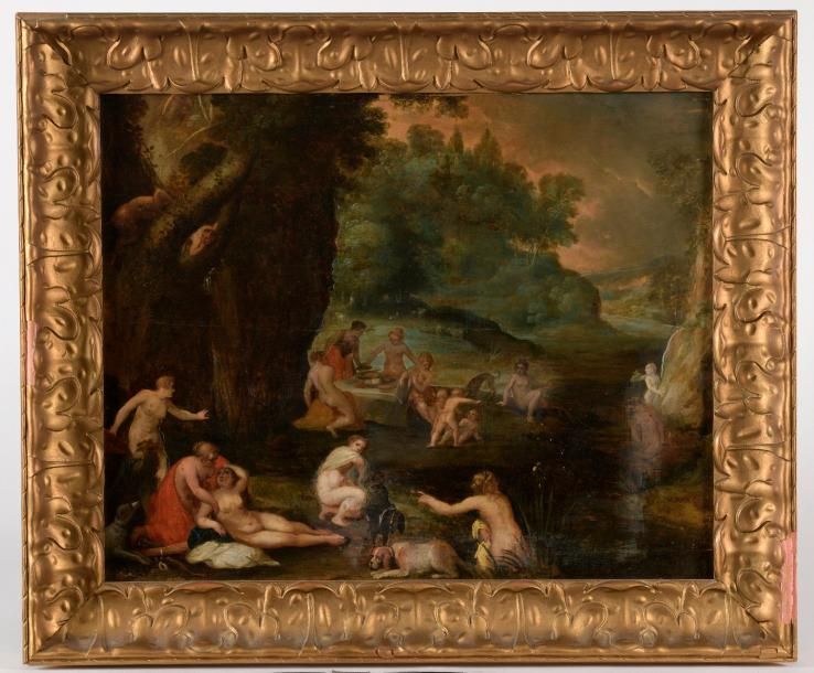 Null Attribué à Adriaen Van NIEULANDT (1584 - 1635)

Le bain des nymphes.

Panne&hellip;