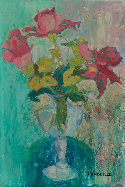 Null J. ANGUILLE (XXe siècle).

Bouquet de roses.

Huile sur toile signée en bas&hellip;