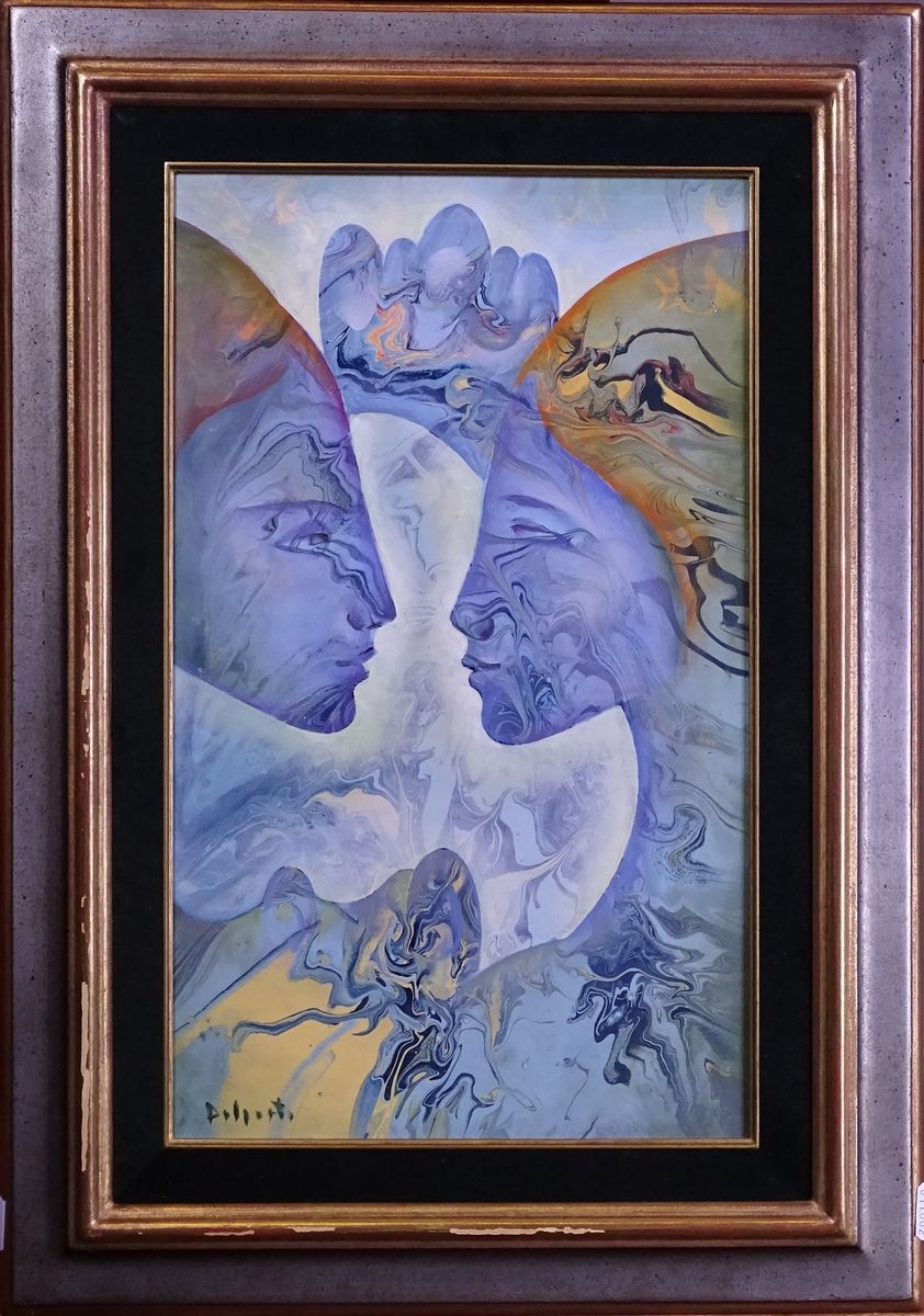 DELPORTE CHARLES Painting HSP -The couple- signed *DELPORTE C.* (Charles) (Marci&hellip;