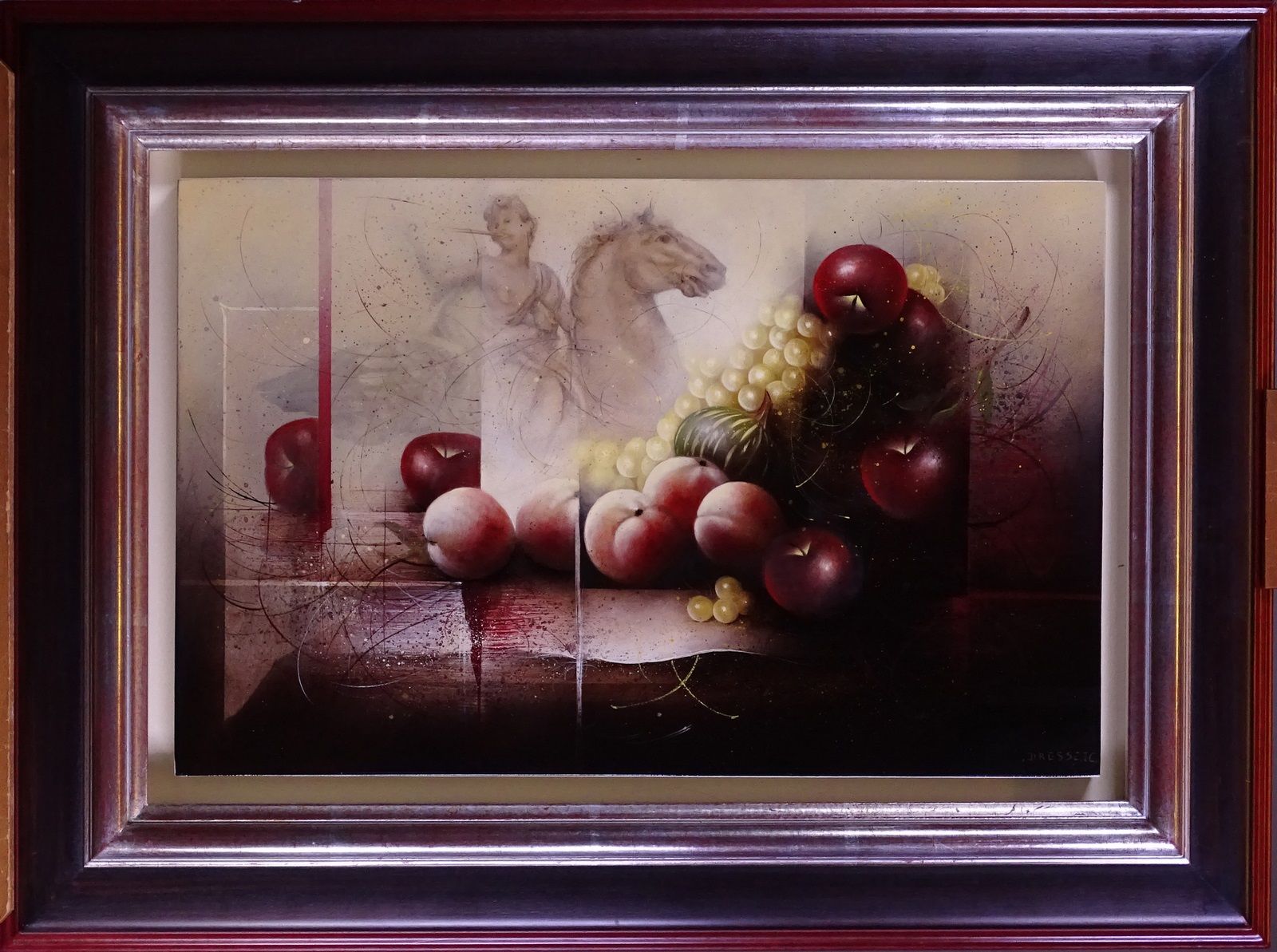DRESSE Jean-Claude Painting HSP - Still life with fruits- signed *DRESSE J-C.* (&hellip;