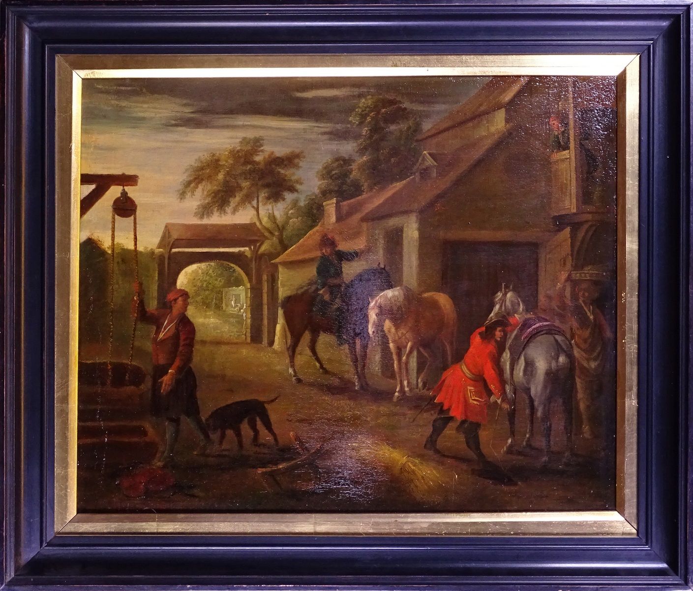 VAN BLOEMEN Pieter Painting HST (doubled) -The departure of the horsemen- anonym&hellip;