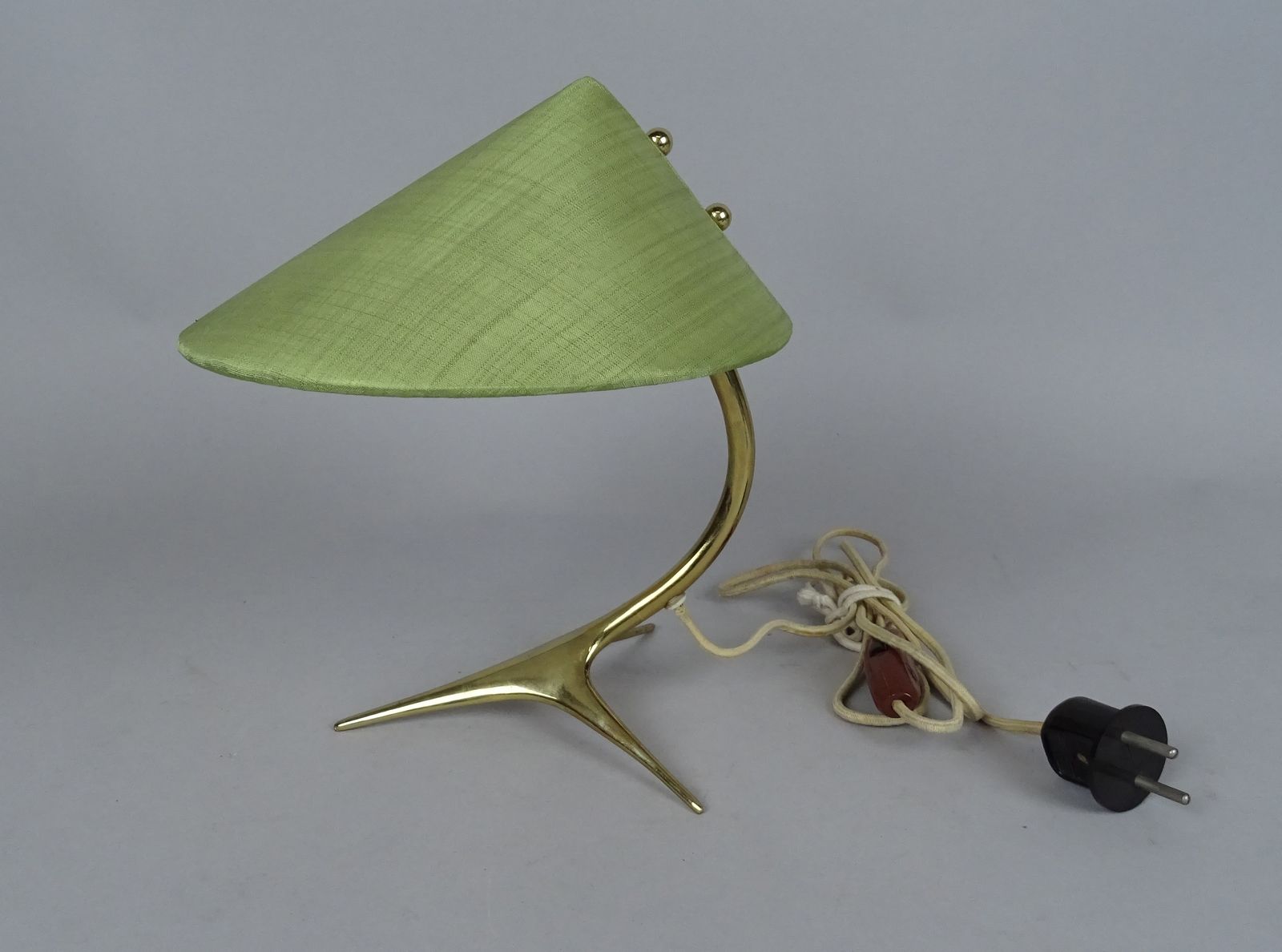 Null Luminaire: lampe à poser / de bureau vintage en bronze a/ abj soie sauvage &hellip;