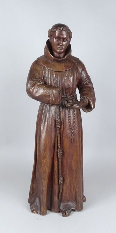 Null Sculpture: bois teinté (mq) -Saint Antoine de Padoue- anonyme fin 18eS débu&hellip;