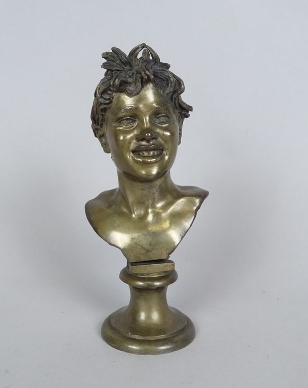 GEMITO Vincenzo Sculpture: bronze -Tête d'homme- signé *GEMITO V.* (Vincenzo) (1&hellip;