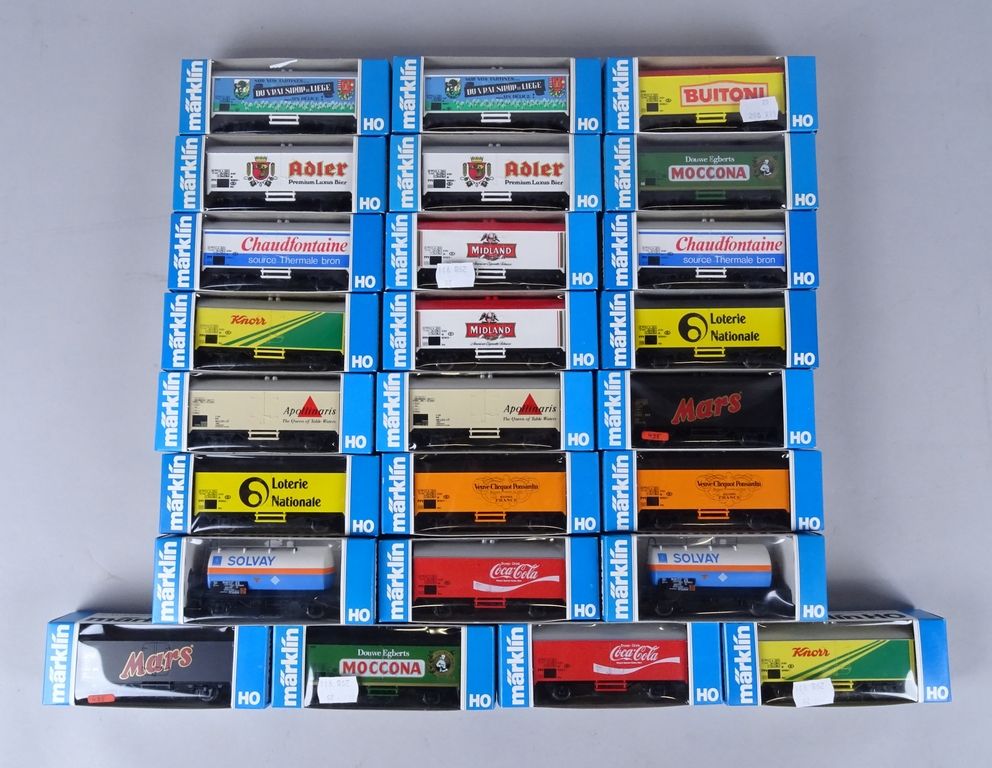 Null Spielzeug: MARKLIN Zug H0(25): Güterwagen, darunter Ref: 4447, 4426, 4418, &hellip;