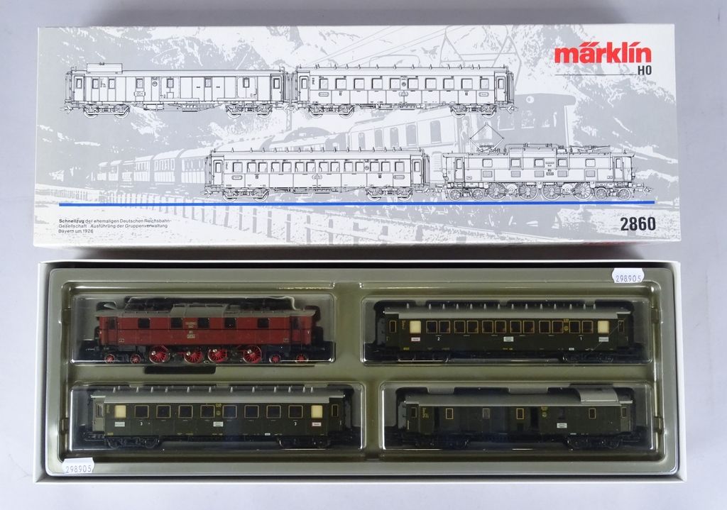 Null Toy: MARKLIN Train H0: 2860 set of the DR electric motor EP5 21534 and 3 pa&hellip;