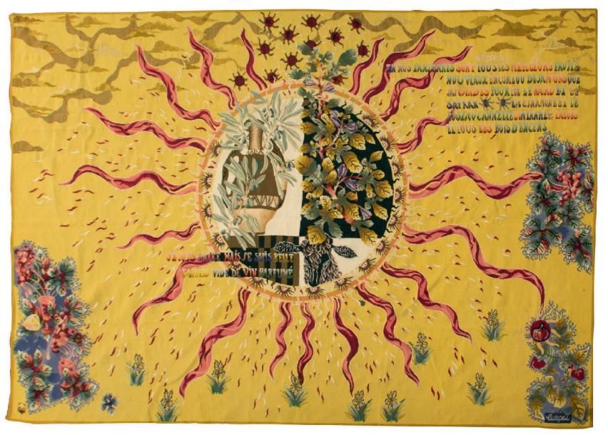 LURÇAT JEAN (1892-1966) TAPIS en laine signé en bas à droite 255 x 370 cm