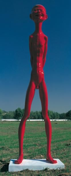 WENLING CHEN (NÉ EN 1969) Red memory brothers, 2007 Sculpture en résine rouge. E&hellip;