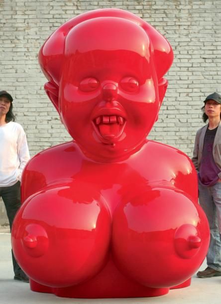GAO BROTHERS (XX-XXI) Miss Mao n°3, 2007 Sculpture en acier inoxydable laqué rou&hellip;