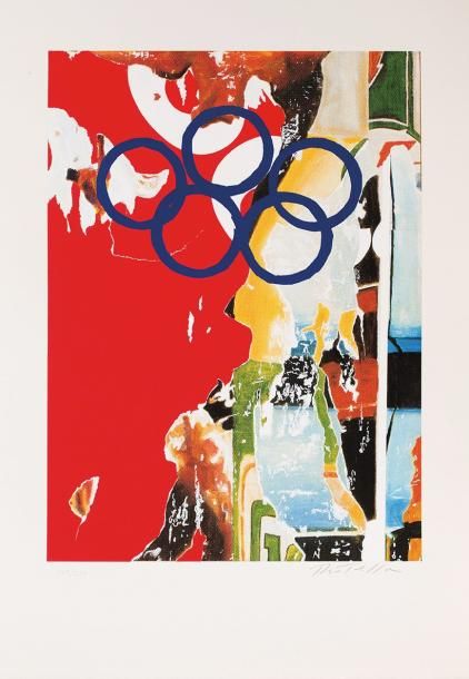 ROTELLA Mimmo (1918-2006) Composition pour les Jeux Olympiques, 1992 Lithographi&hellip;