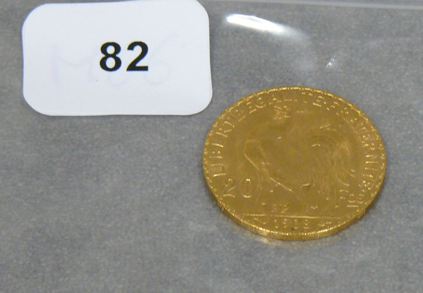 OR une pièce de 20 francs or - Marianne - 1908 - Frais Réduits sur les monnaies &hellip;