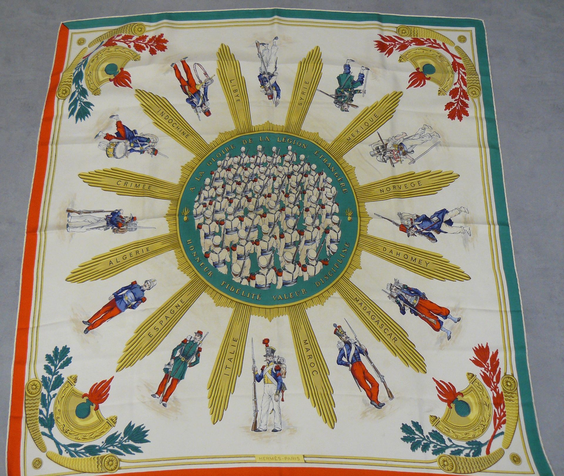 HERMES HERMES Paris, a silk scarf "To the glory of the Foreign Legion" - (countr&hellip;