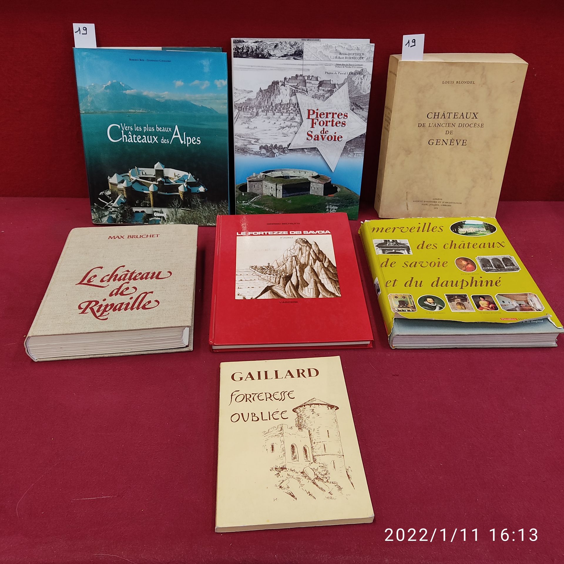Château des Alpes Conjunto de 7 libros sobre los castillos de los Alpes, entre e&hellip;