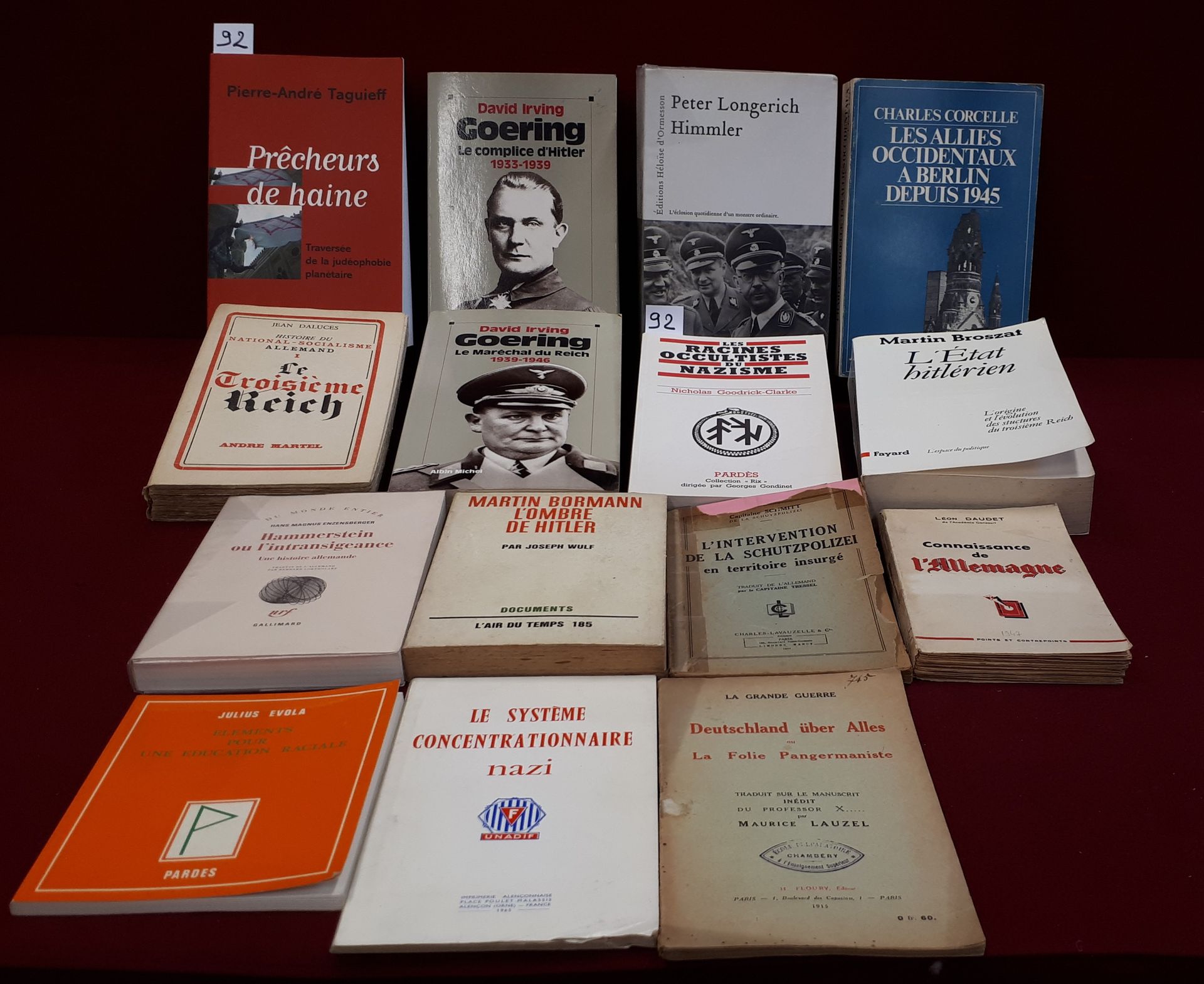 Nazisme batch of 15 books on Hitler and Nazism including: preachers of hate