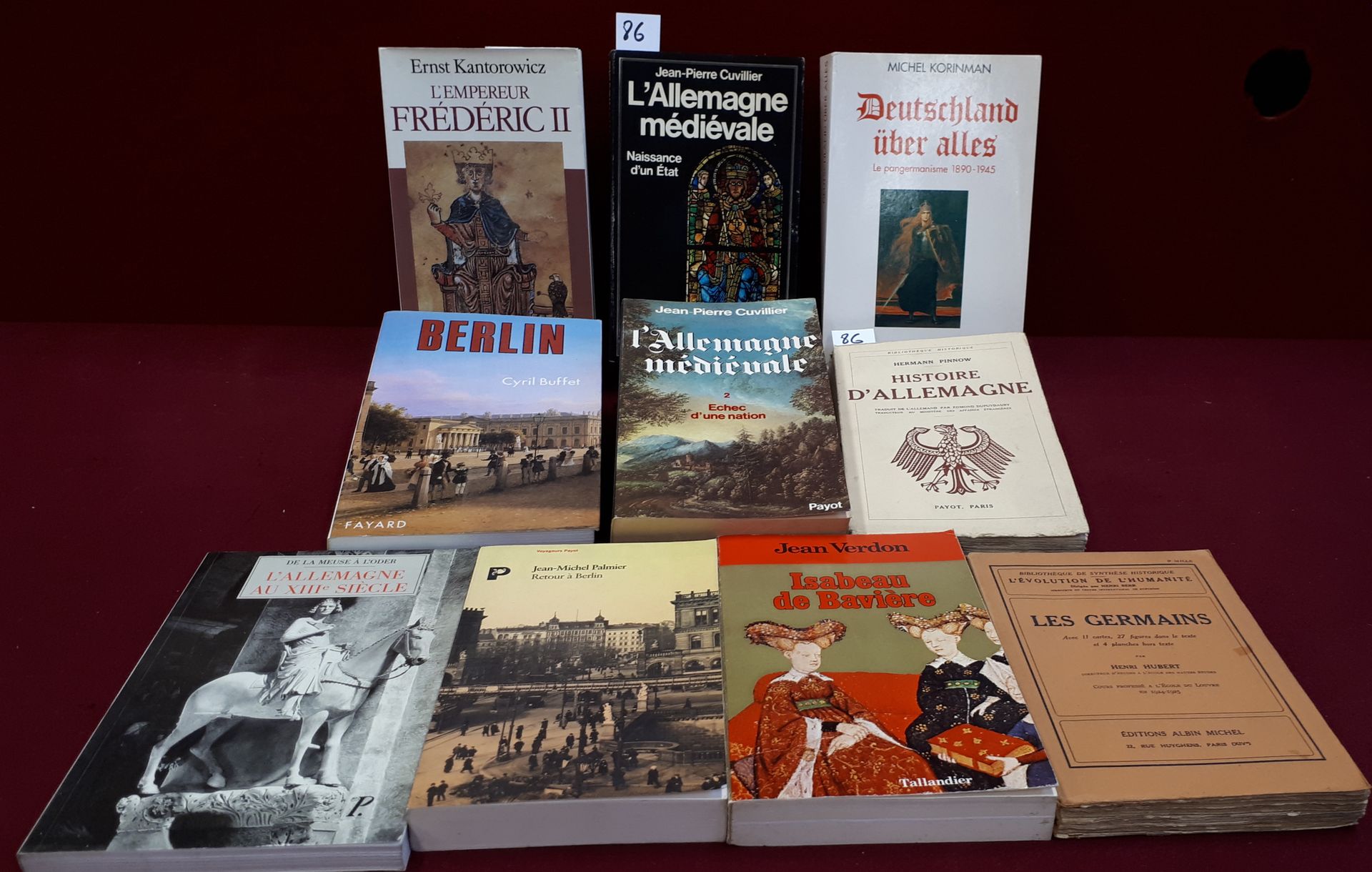 Allemagne set di 10 libri sulla Germania tra cui: Germania medievale