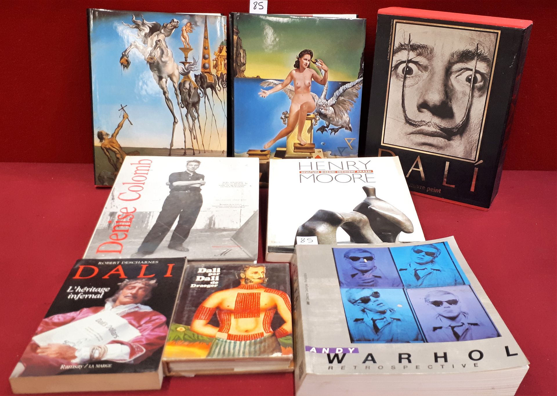PEINTRES lotto di 6 libri su Dali, Warhol, Colomb e Moore tra cui : Dali l'opera&hellip;