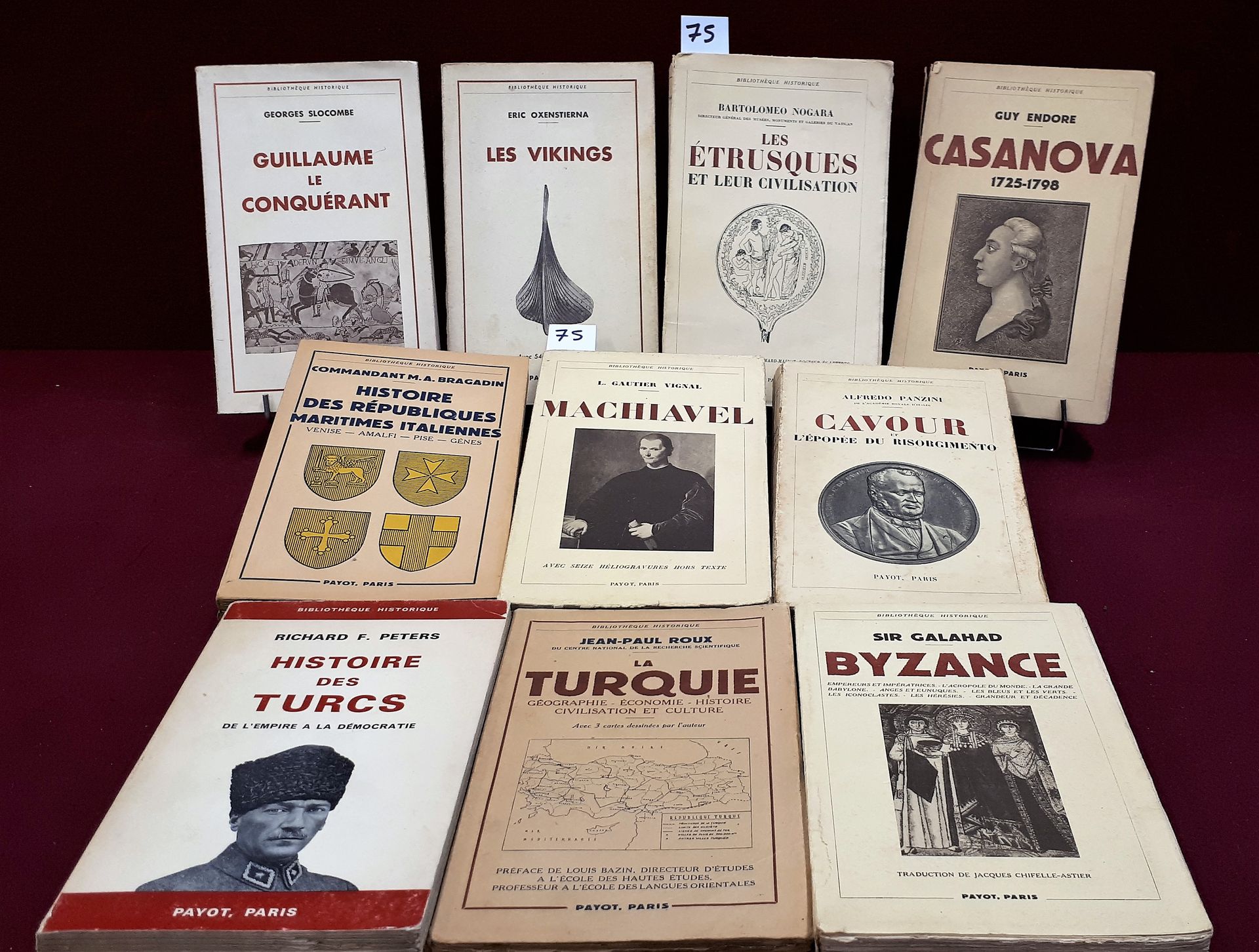 Civilisations 一批10本关于文明的书籍，Payot收藏，包括：《伊特鲁里亚人和他们的文明》。
