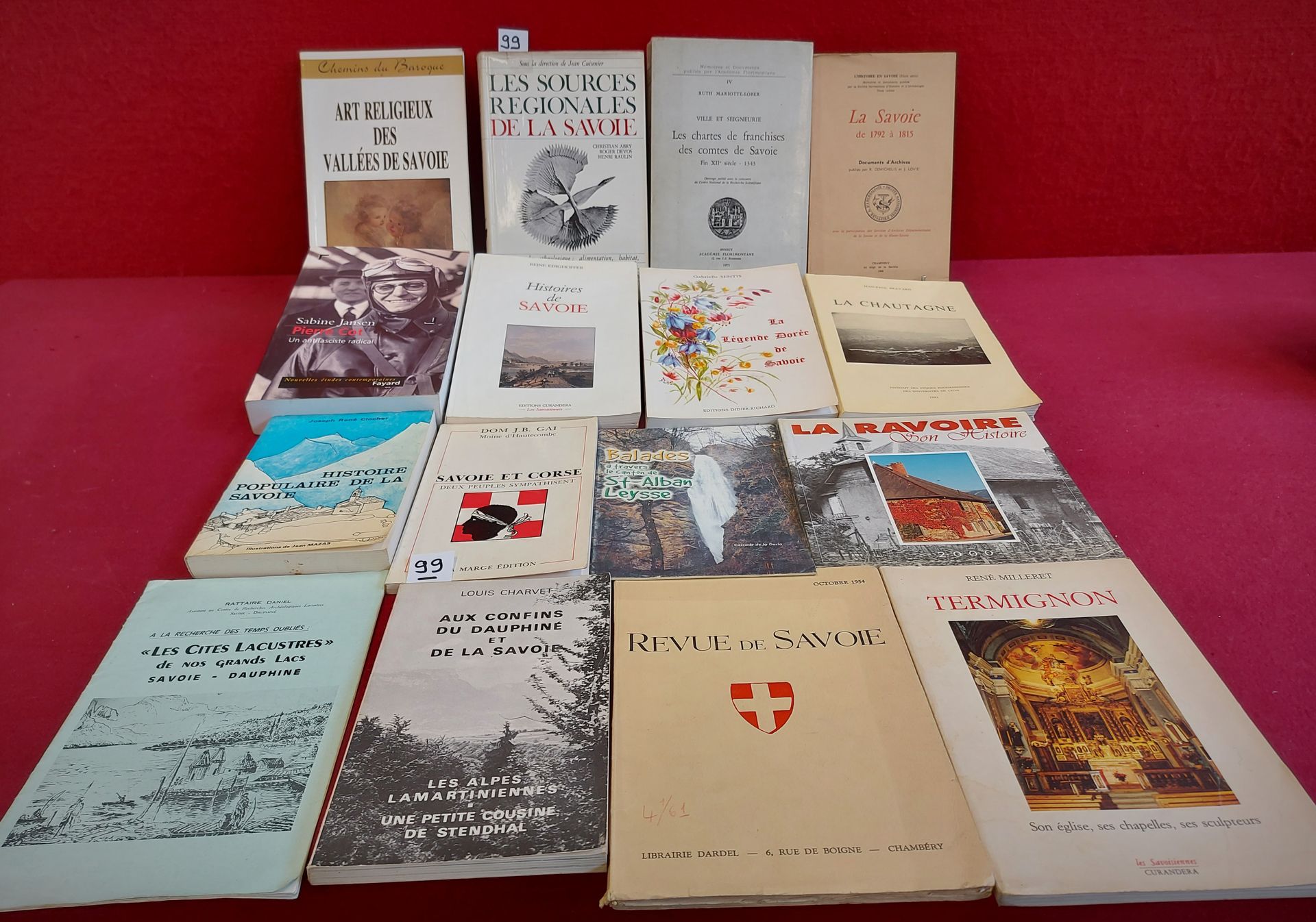 SAVOIE 17 Bücher und 6 Broschüren über Savoyen, die Bauges und eine Reihe von Pa&hellip;