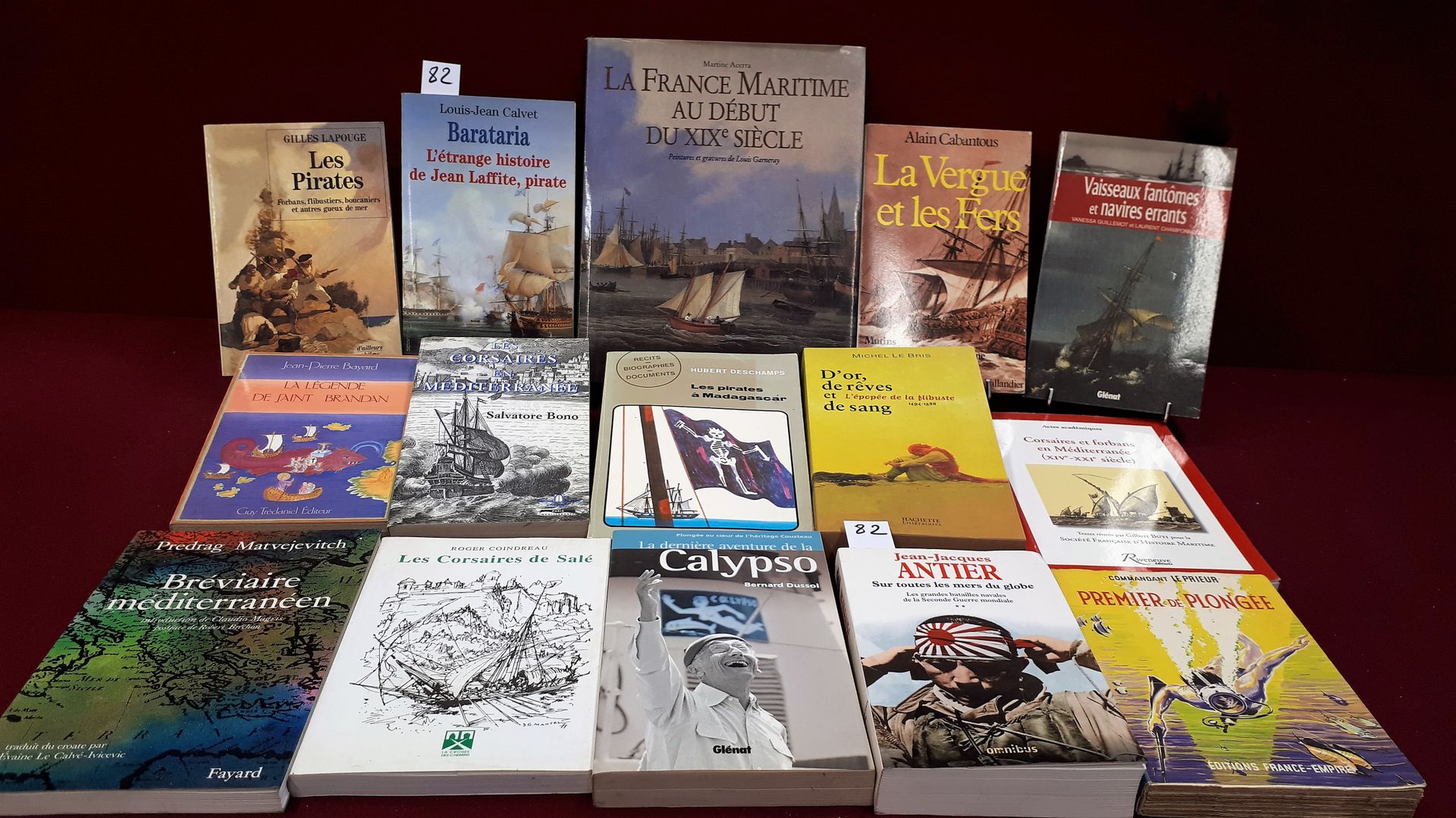 La Mer, les Corsaires lot de 15 ouvrages sur les Corsaires, les Mers dont : Bara&hellip;