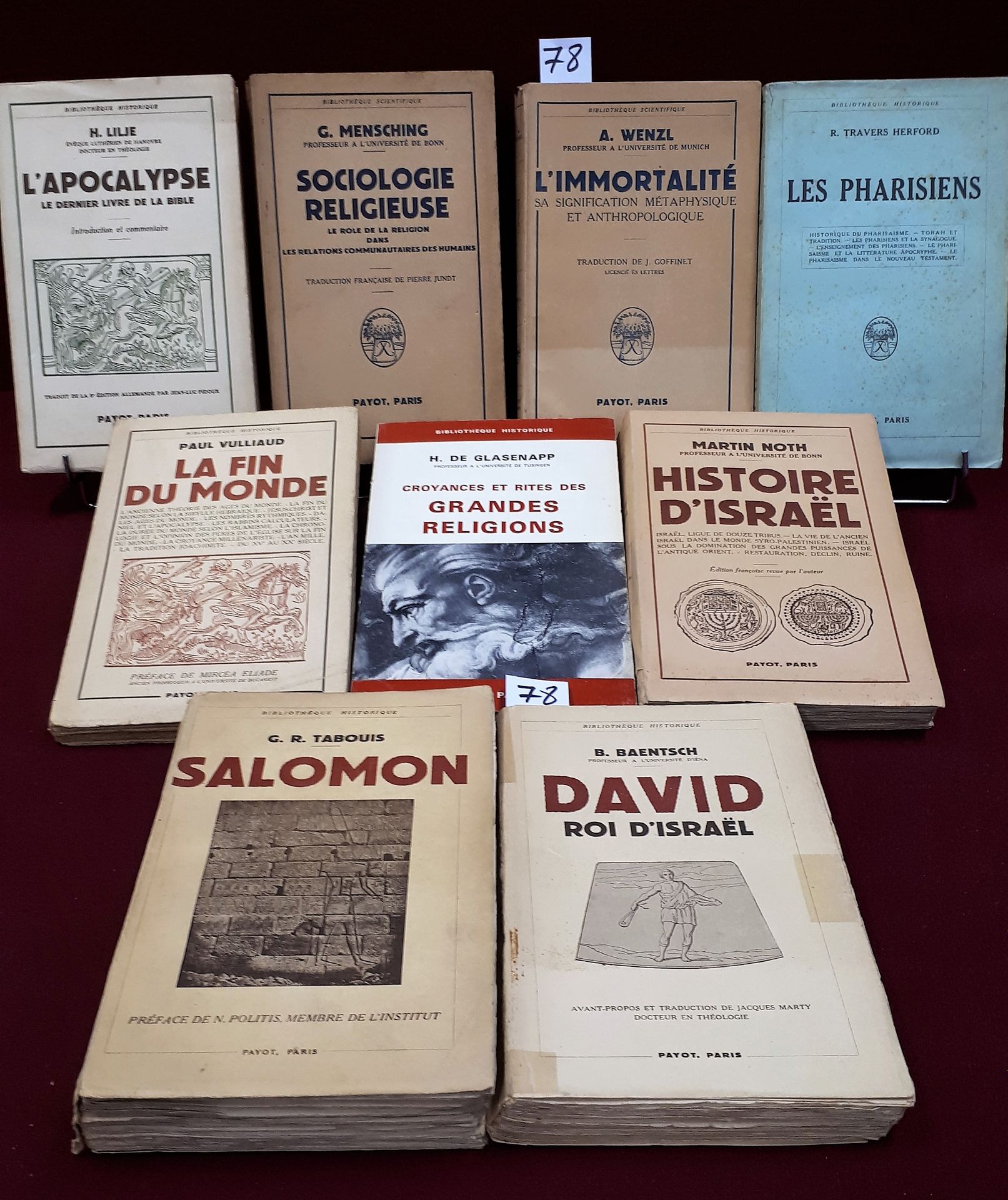 Israêl, Sociologie Paket mit 9 Büchern über Israel, die Apokalypse etc. Sammlung&hellip;