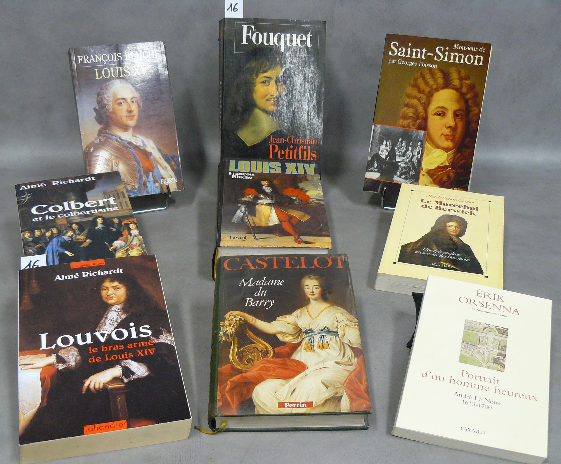 ANCIEN RÉGIME lotto di 9 opere sull'Ancien Régime tra cui : Fouquet