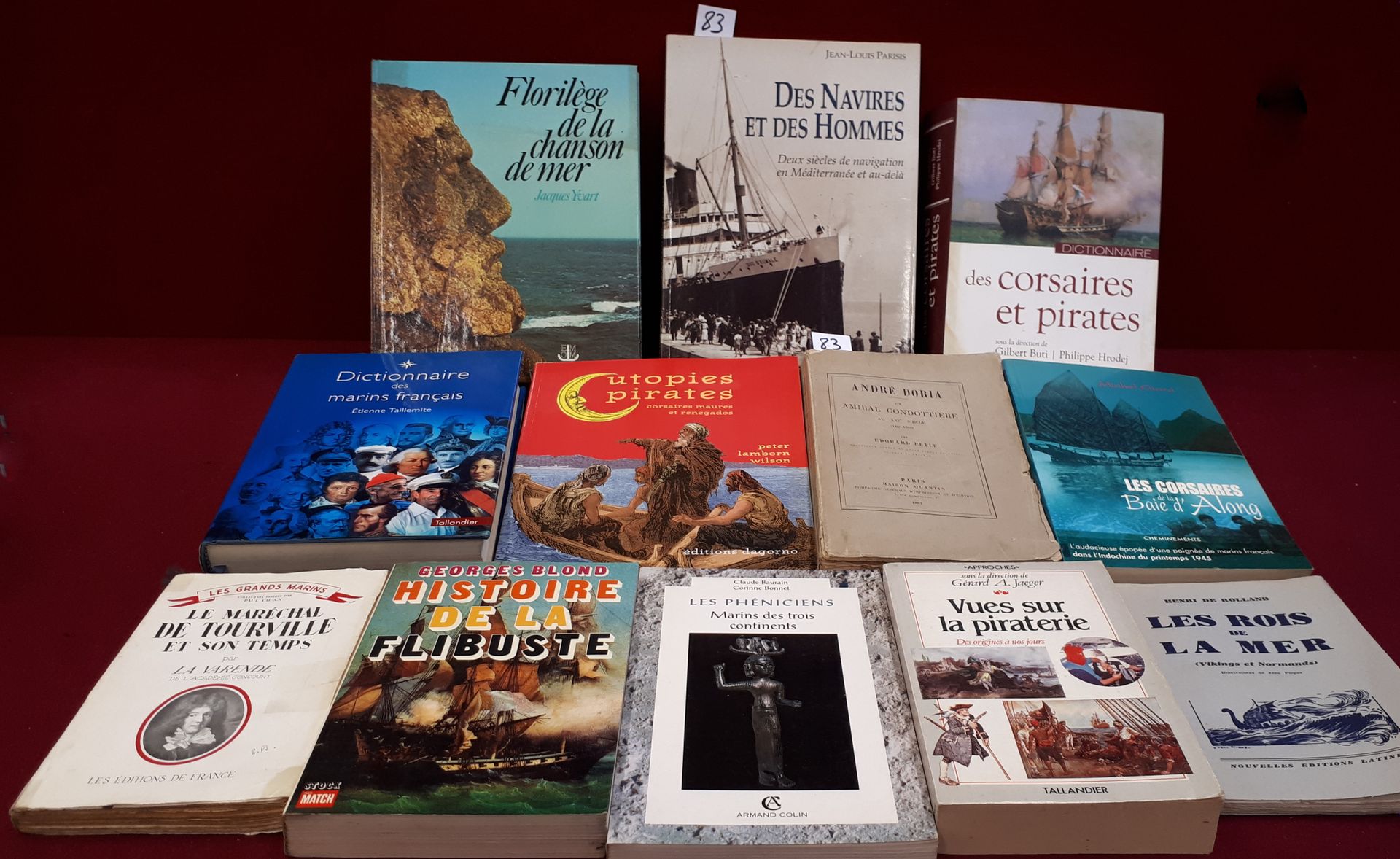 La Mer, les Pirates lote de 12 libros sobre piratería, marineros, incluyendo: un&hellip;