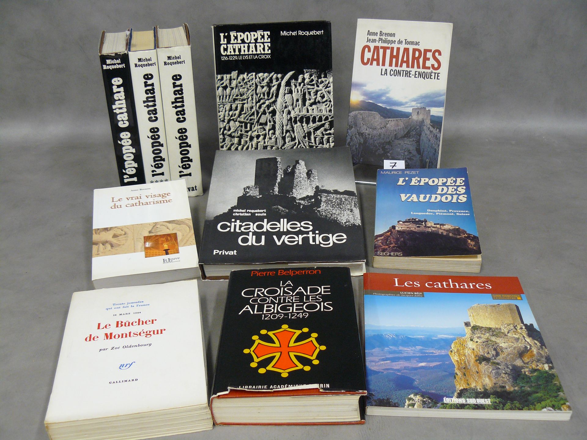 Cathares lot de 11 ouvrages sur les Cathares dont : l'épopée Cathare en quatre v&hellip;