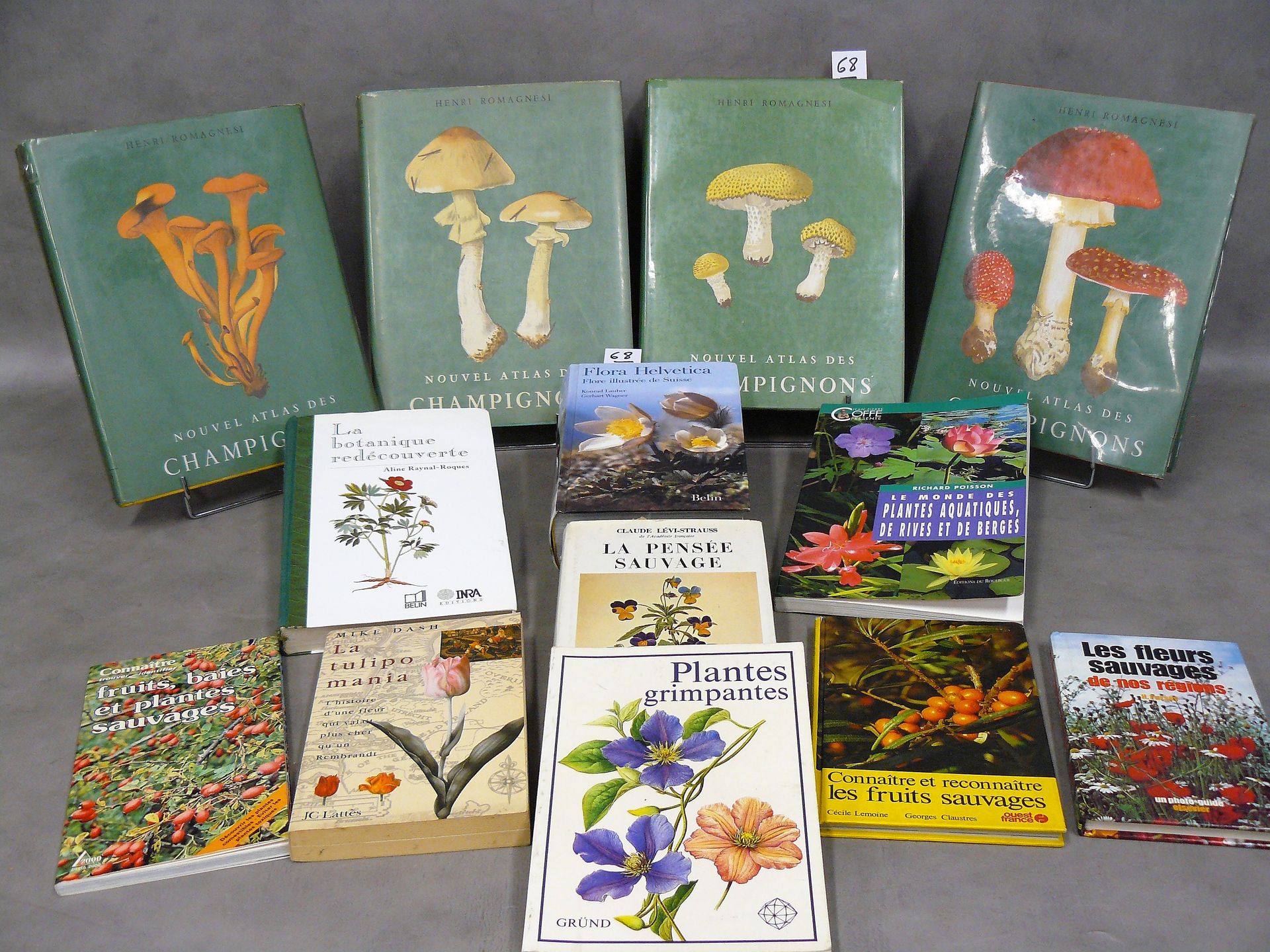 Champignons et Flore lot of 13 books on mushrooms, plants, flowers, including: t&hellip;