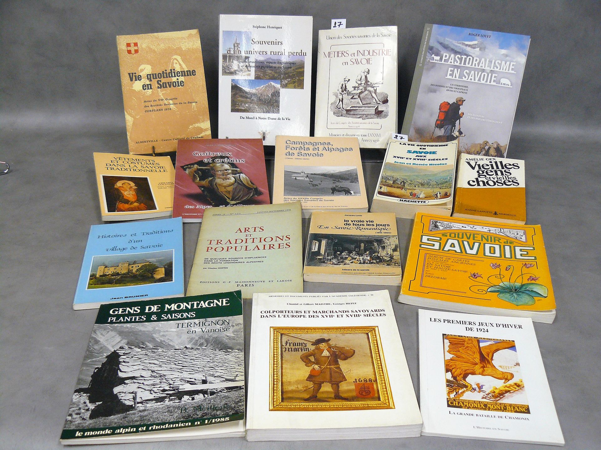 SAVOIE lot of 16 works on the daily life and miscellaneous including: peddlers a&hellip;