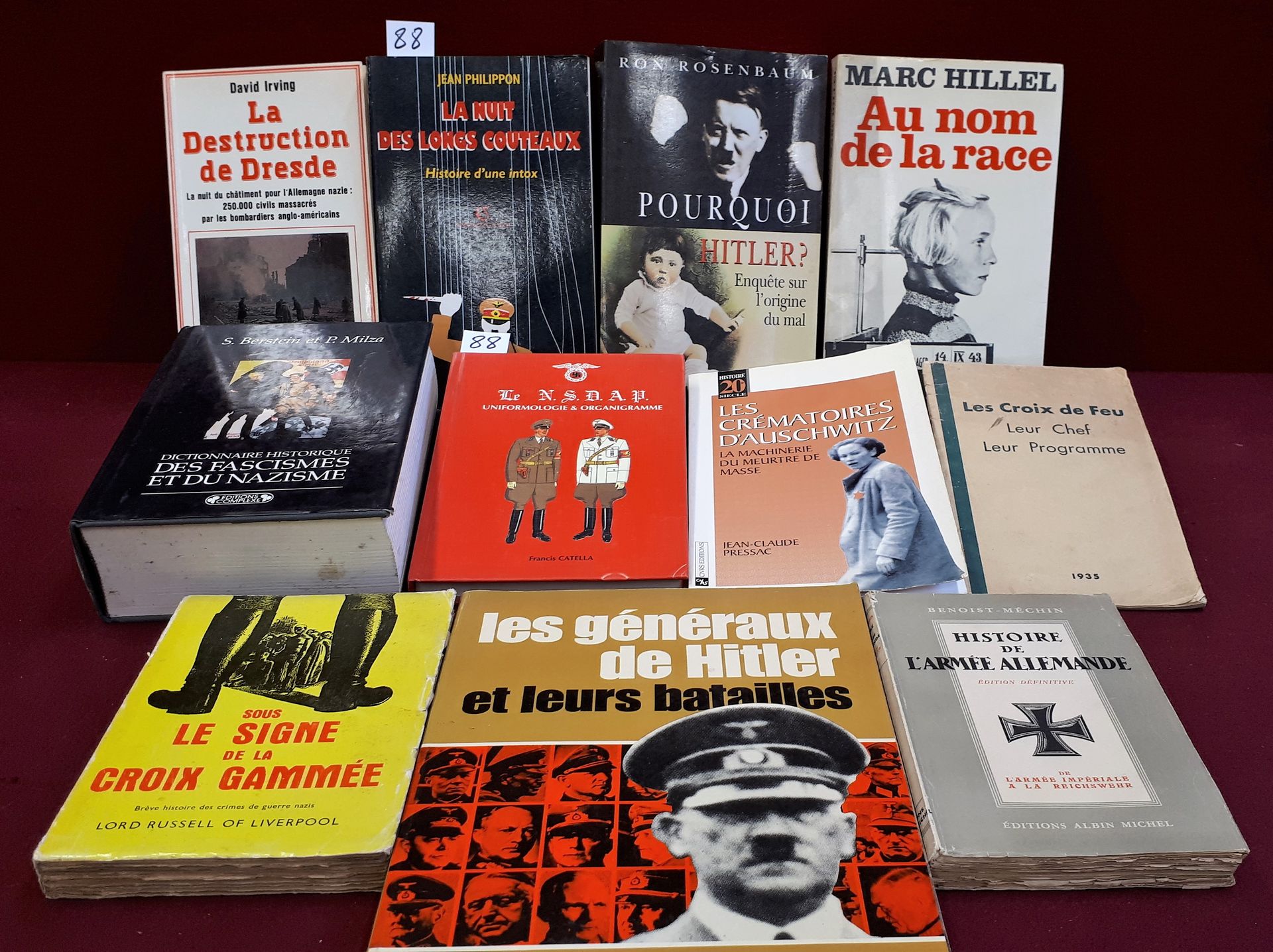 Nazisme batch of 10 books on Hitler and Nazism including: In the name of the rac&hellip;