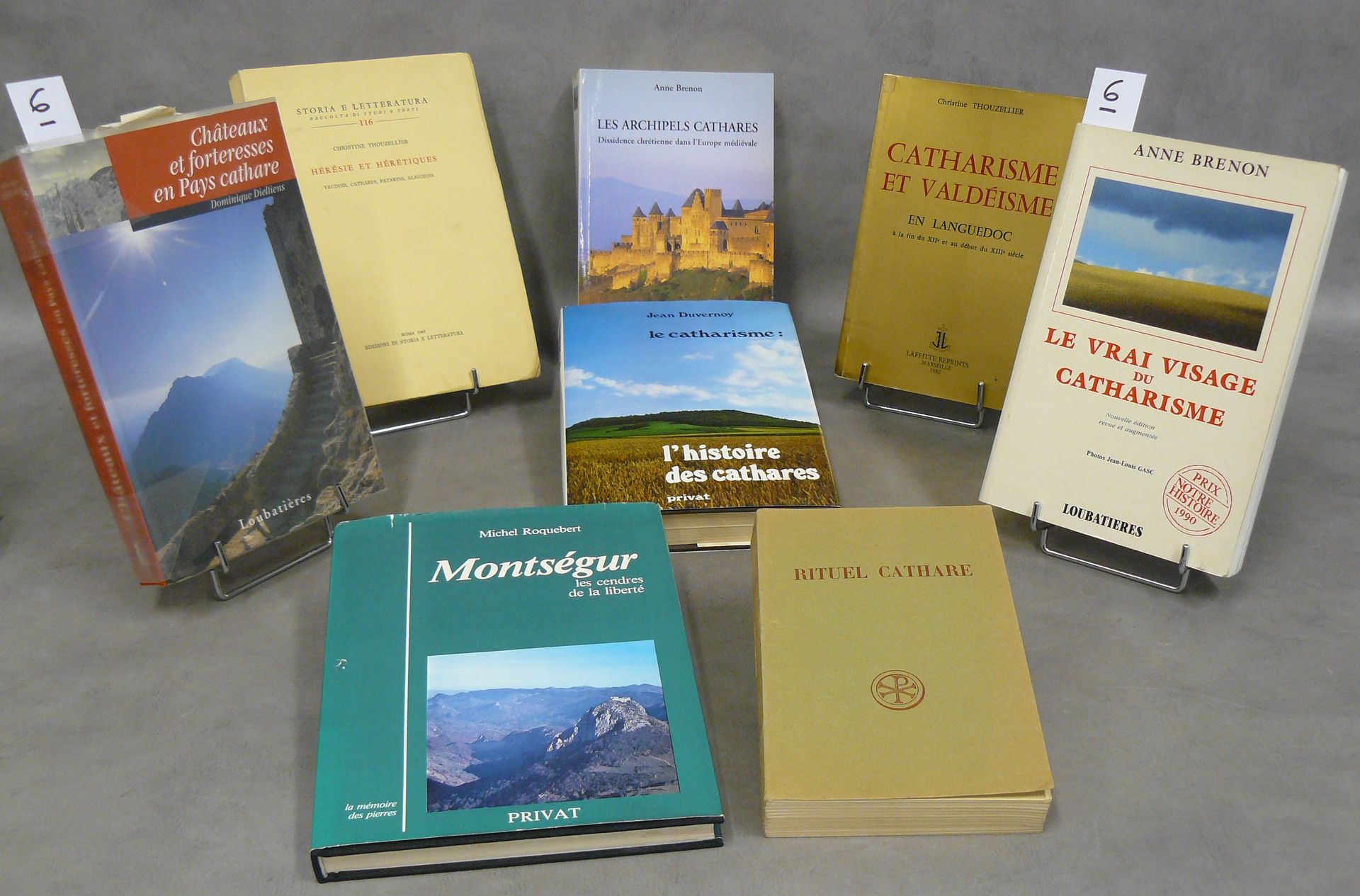 Cathares set di 8 libri sui catari tra cui: gli arcipelaghi catari