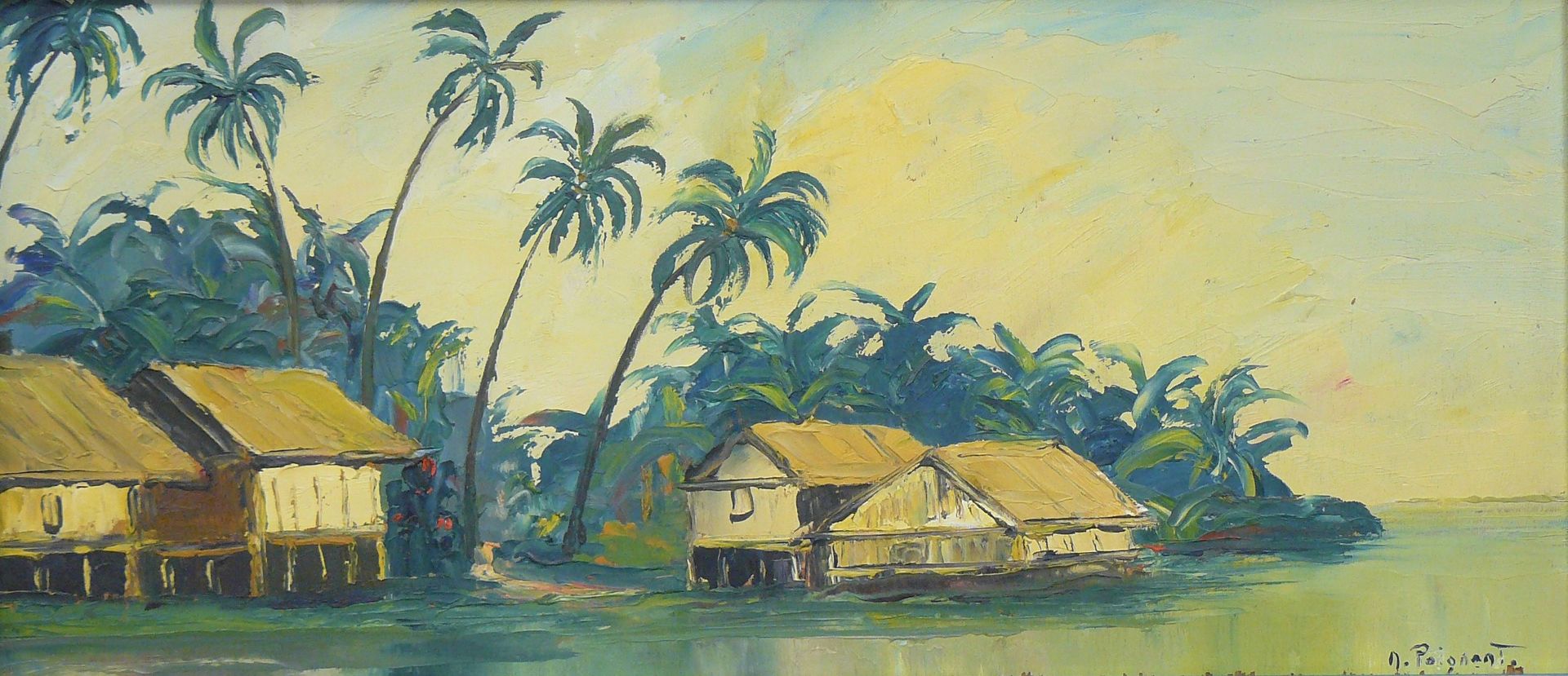 Nancie POIGNANT 
Nancie POIGNANT (1911-2000) : Landscape of Indochina, oil on ca&hellip;