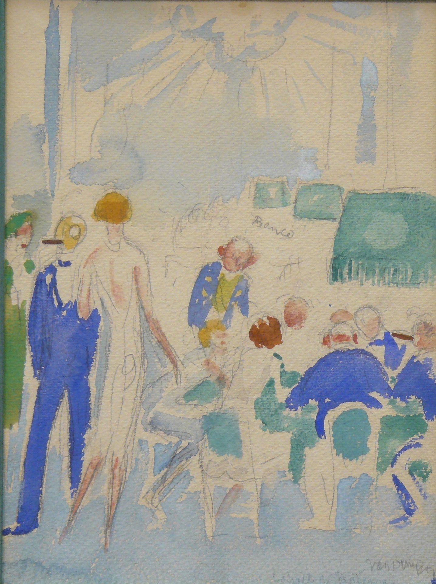 DONGEN Kees Van DONGEN (1877-1968):巴卡拉房间，Banco，约1930年，水彩画，右下角有签名，指定 - 37.5 x 27.&hellip;