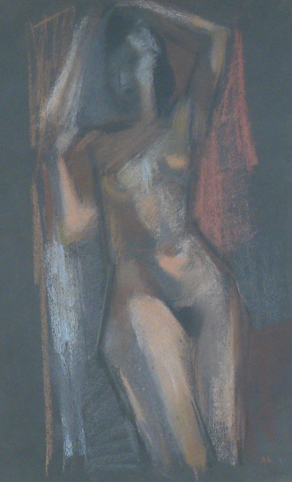 LHOTE André LHOTE (1885-1962)：模特，粉彩画，左下角有字 - 48 x 30 cm