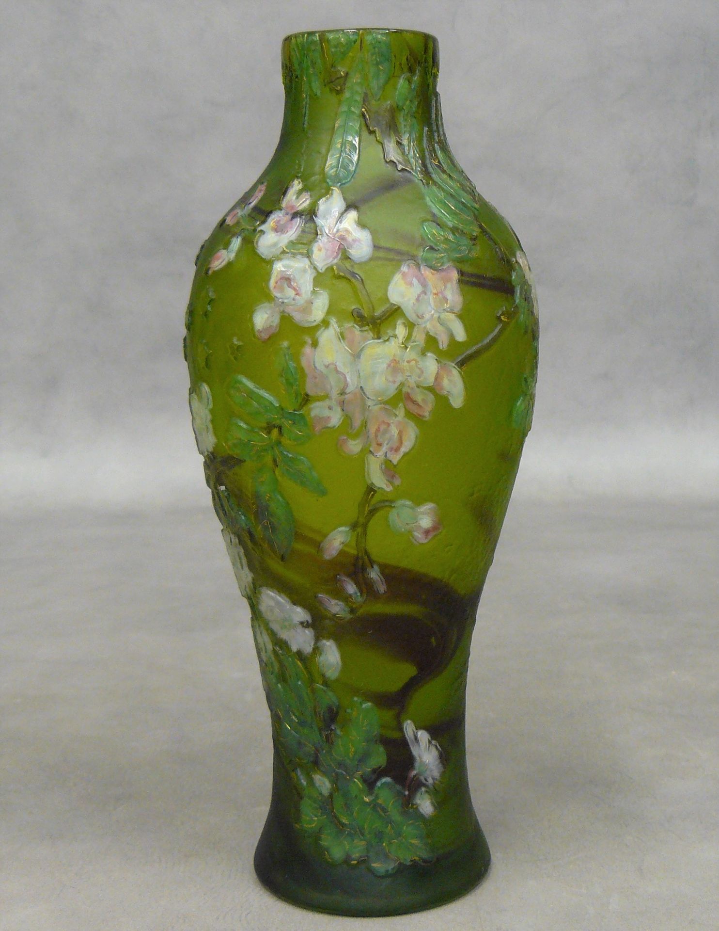 BURGUN & SCHVERER BURGUN & SCHVERER : Verrerie d'Art de Lorraine : vase en verre&hellip;