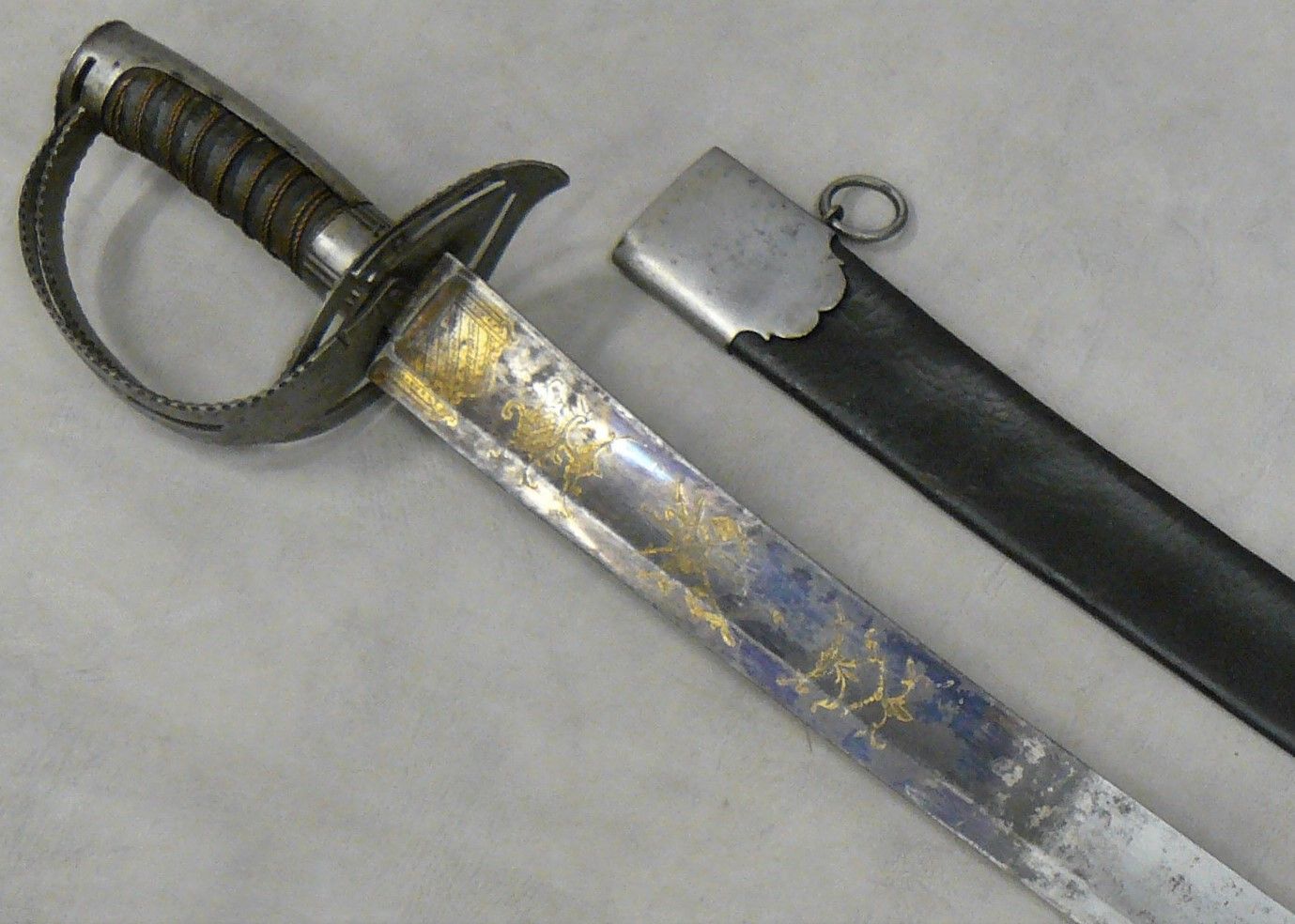 Null an Officer's sword of Infantry with revolving guard of the Revolution perio&hellip;