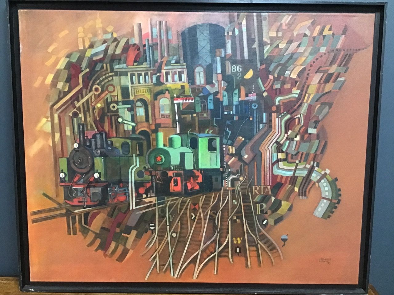 Null Héribert MENDE (XX)

"Locomotives" 

Acrylique sur toile signée en bas à dr&hellip;