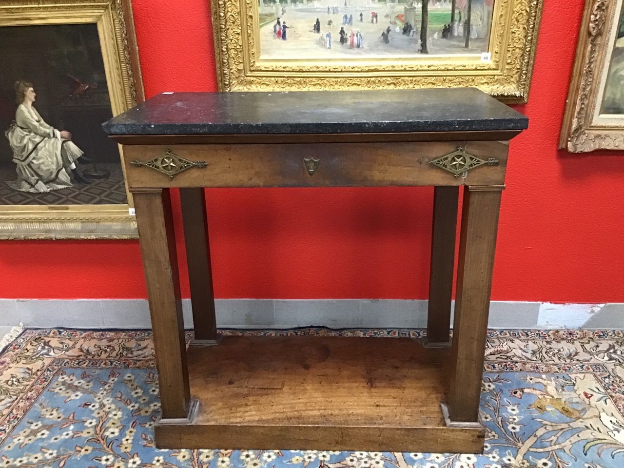 Null 19th century console with marble top