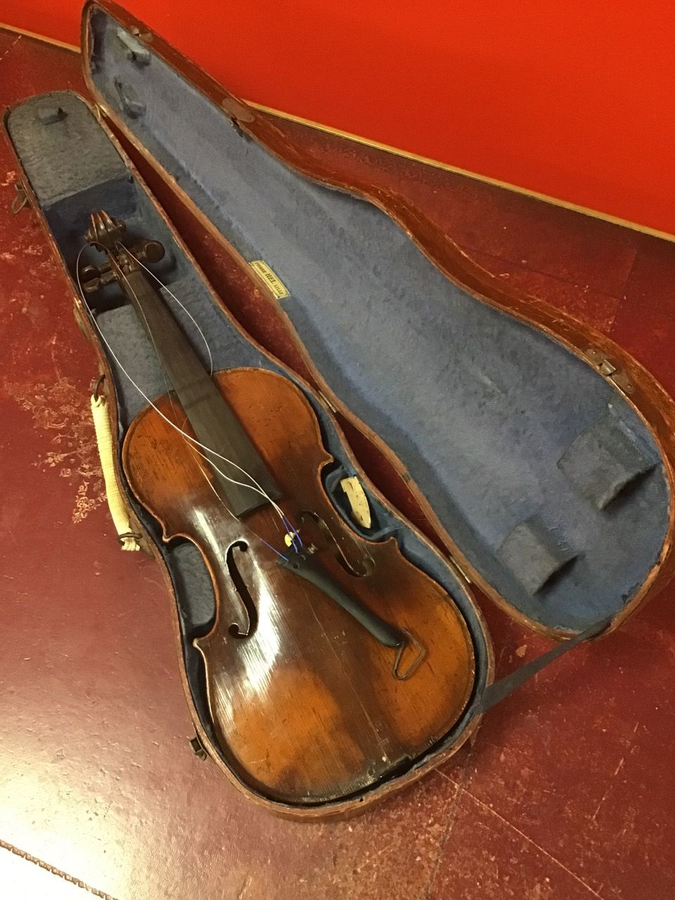 Null Violin Mirecourt 19th century - Various restorations - length 360 mm