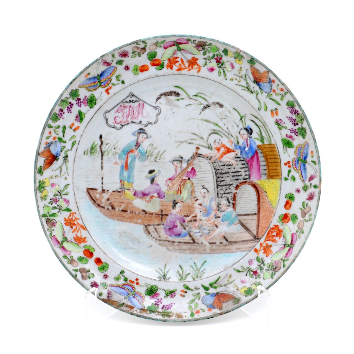 A plate A PLATE Chinese porcelain, Qing Dynasty, 19th Century, profuse polychrom&hellip;