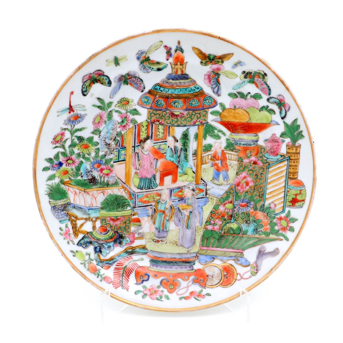 A plate A PLATE Chinese porcelain, Qing Dynasty, 19th Century, polychrome decora&hellip;