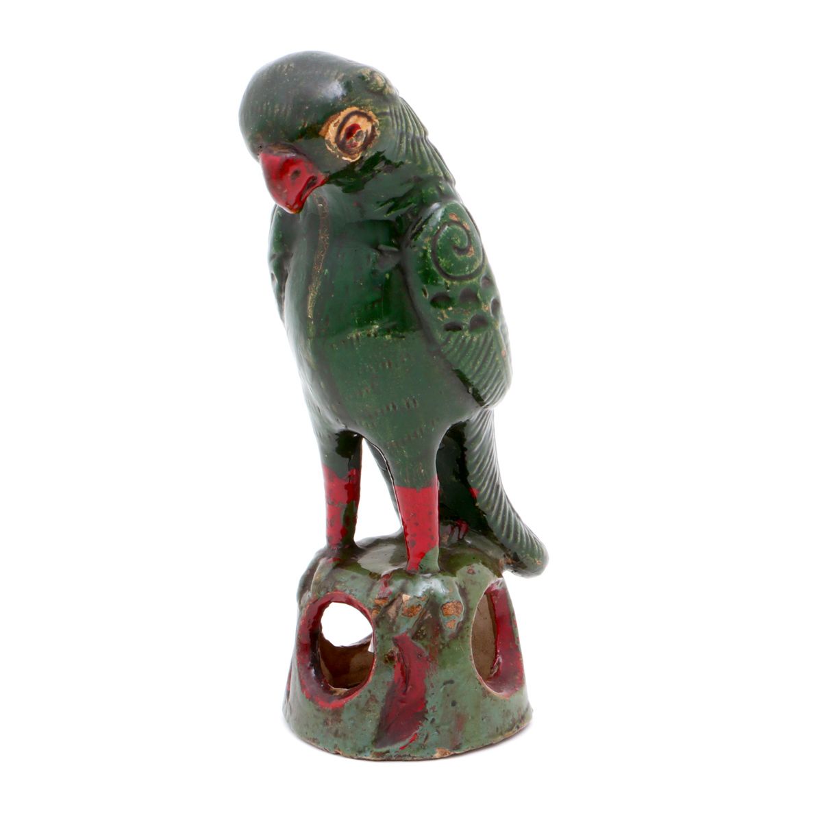 A PARROT A PARROT Biscuit, Qing Dynasty, naturalist decoration. Disguised defect&hellip;