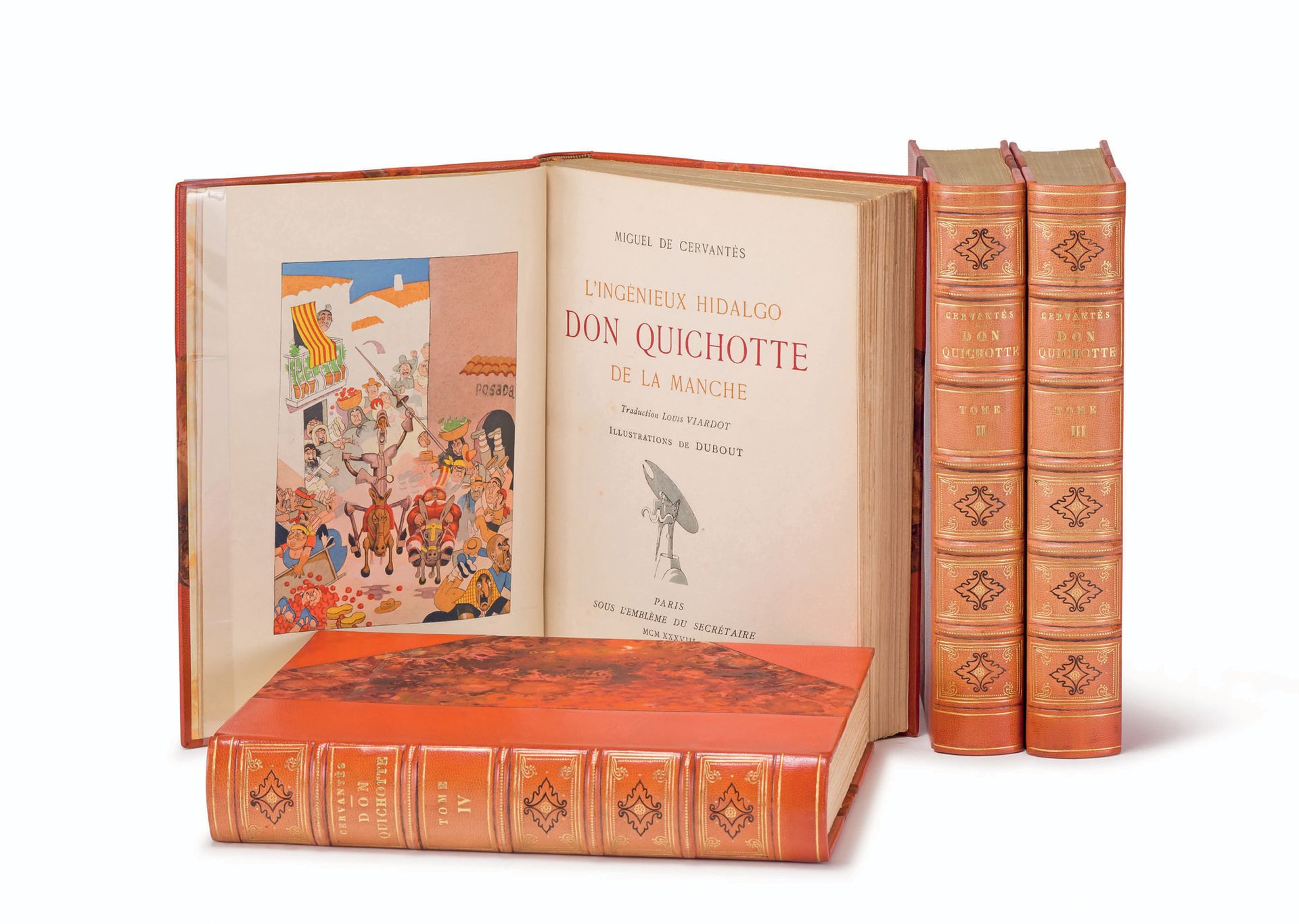 [Albert DUBOUT]. CERVANTES. The ingenious hidalgo Don Quixote of the Channel. Pa&hellip;
