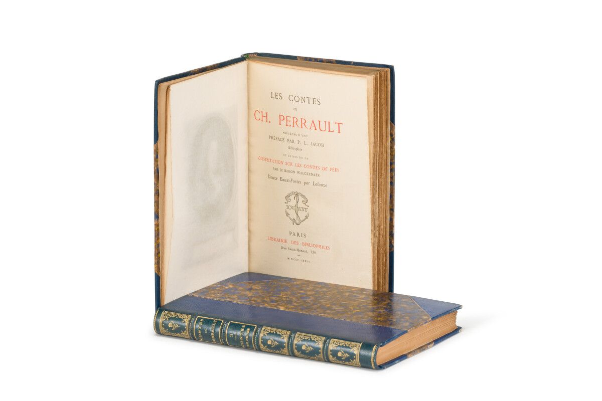 Null 查尔斯-佩雷奥。Les Contes Paris, Librairie des bibliophiles, Jouaust, 1876. 2卷，16开&hellip;