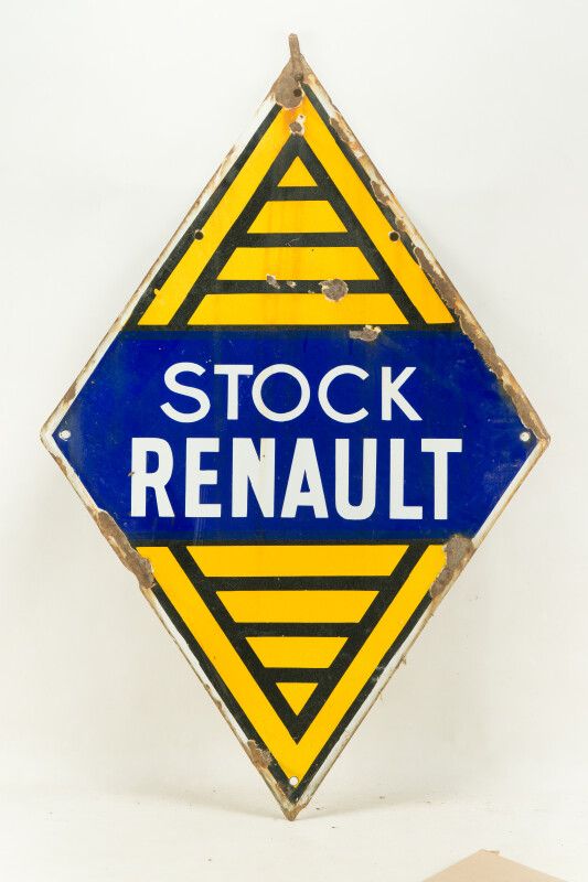 Null RENAULT.

Sans mention d'émaillerie, vers 1940.

Plaque émaillée plate en l&hellip;