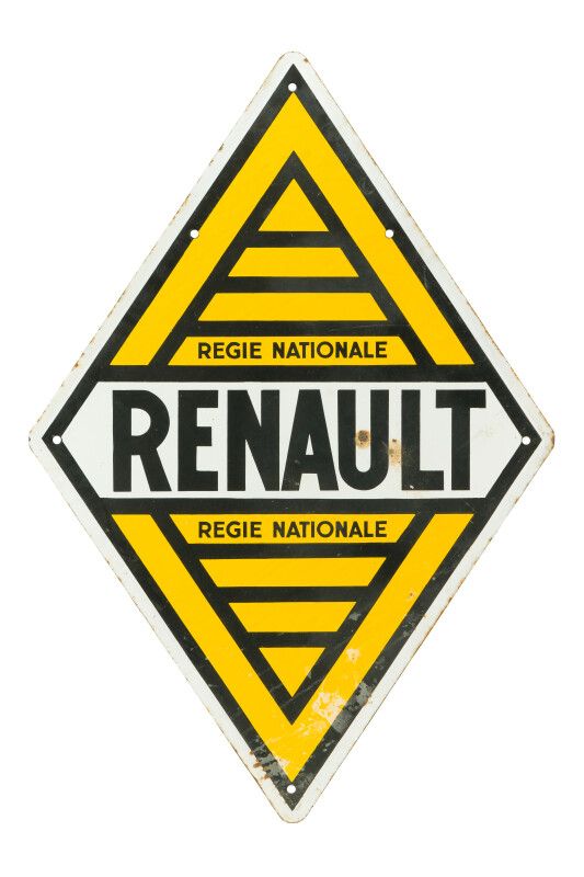 Null RENAULT Régie Nationale.

Sans mention d'émaillerie, vers 1950.

Plaque éma&hellip;