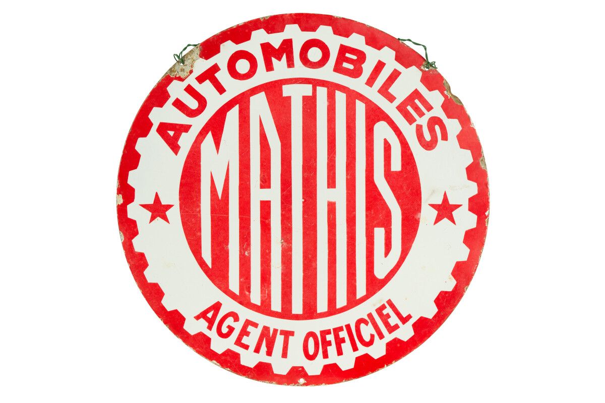 Null MATHIS Automobiles, Agent officiel.

Sans mention d'émaillerie, vers 1930.
&hellip;
